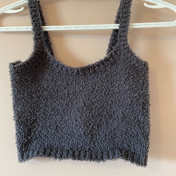 Harlow charcoal fuzzy tank XS - Picture 1 of 2